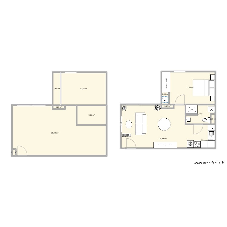 T2 DURANNE 2. Plan de 12 pièces et 86 m2