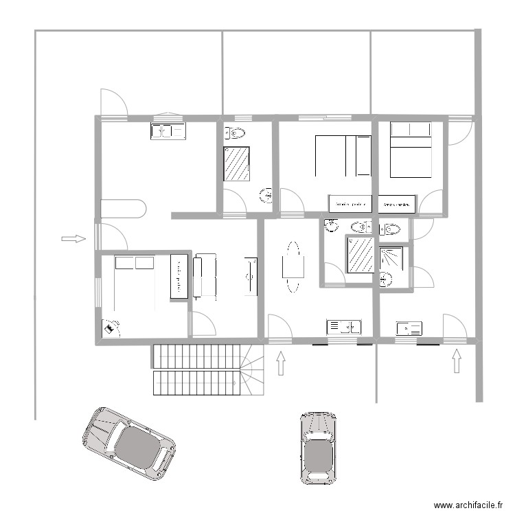 LOGEMENT SAINT LAURNT. Plan de 0 pièce et 0 m2