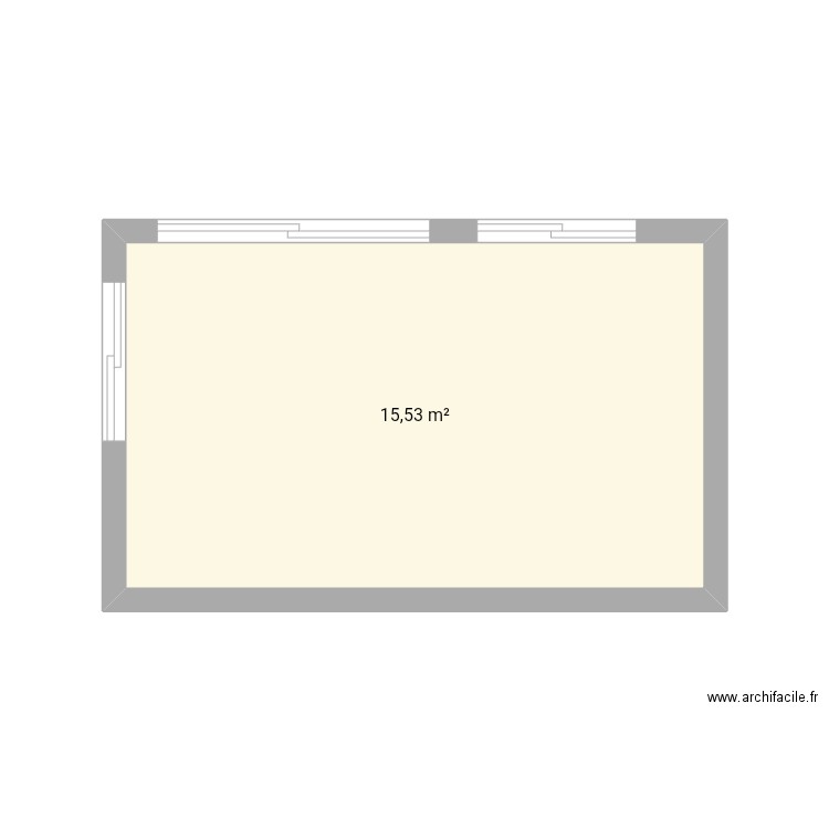 Extension 3. Plan de 1 pièce et 16 m2