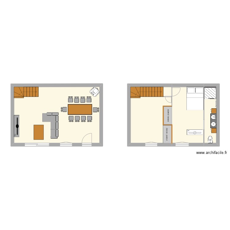 maison artonne. Plan de 4 pièces et 64 m2