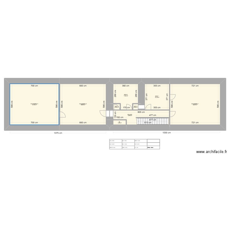 ETAGE SCIBEMC. Plan de 9 pièces et 164 m2