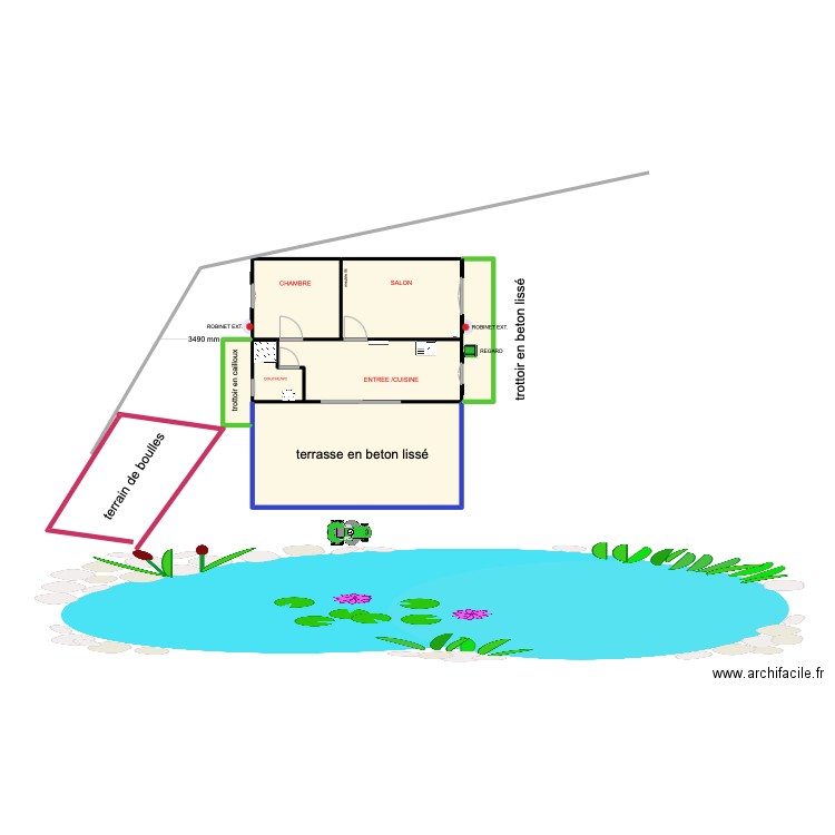 MAISON CHATEAU SUR LOIR 17. Plan de 7 pièces et 82 m2