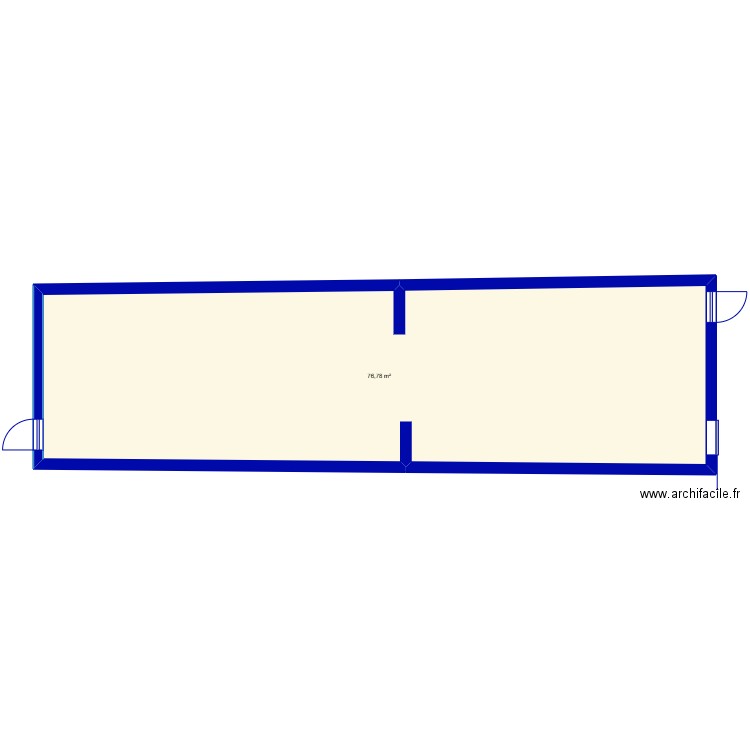 magazin cave vin. Plan de 1 pièce et 77 m2