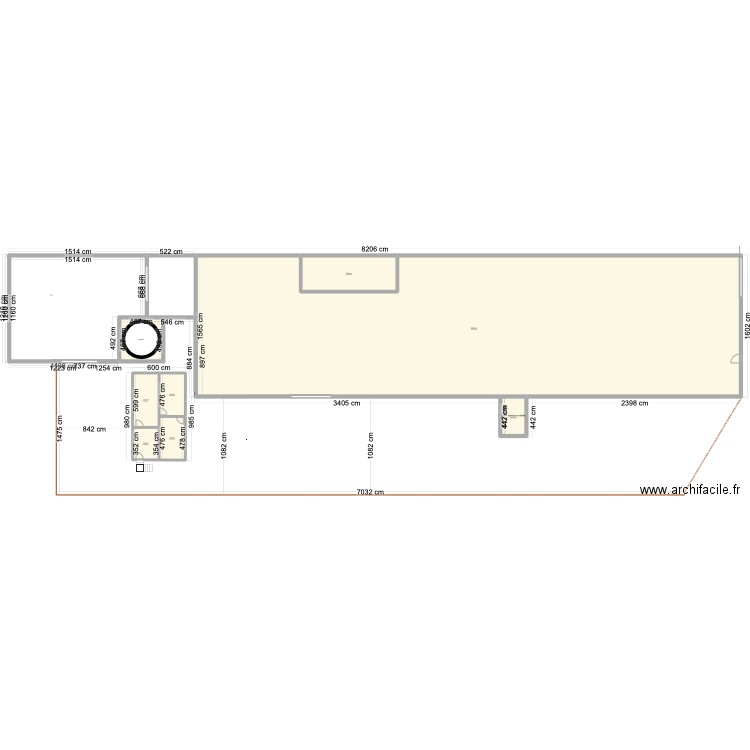 cuveriez. Plan de 8 pièces et 1045 m2