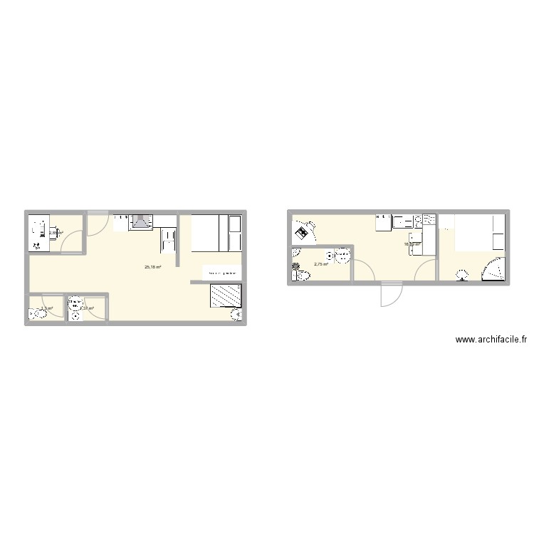 tiny housre Alex. Plan de 6 pièces et 50 m2