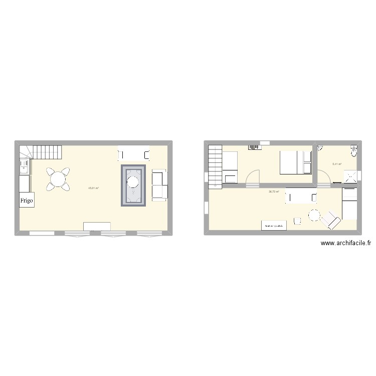 orangeri V1. Plan de 3 pièces et 87 m2