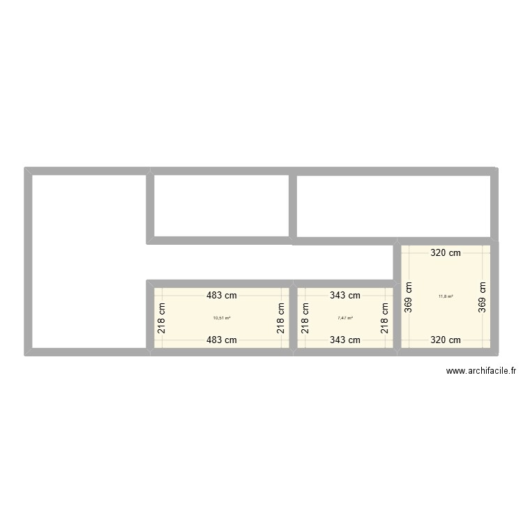 Toulouussse. Plan de 3 pièces et 30 m2