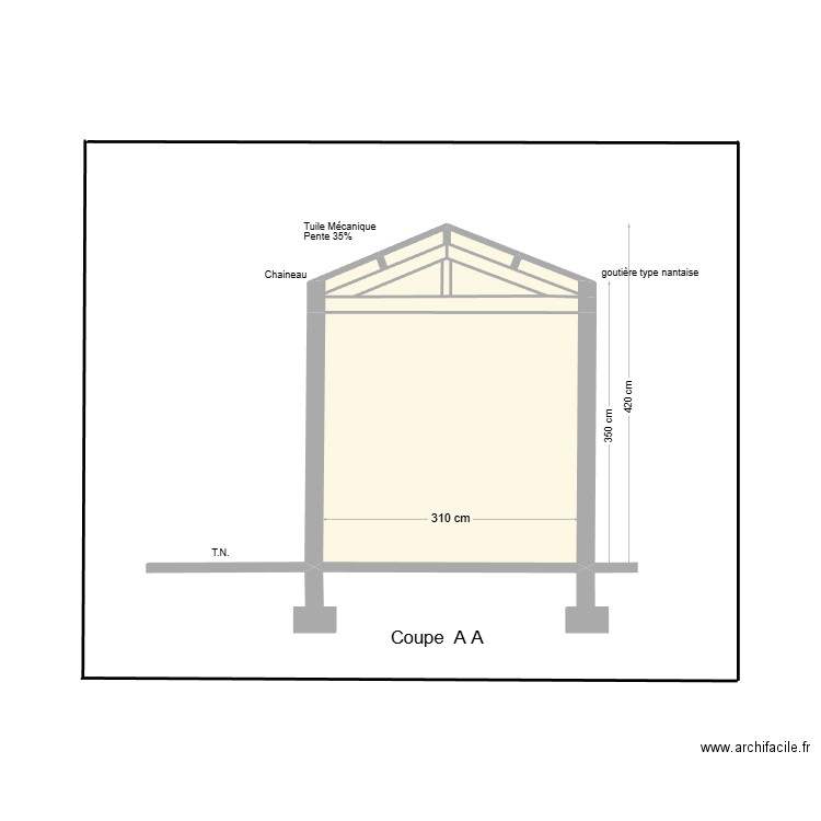 GARAGE. Plan de 7 pièces et 11 m2