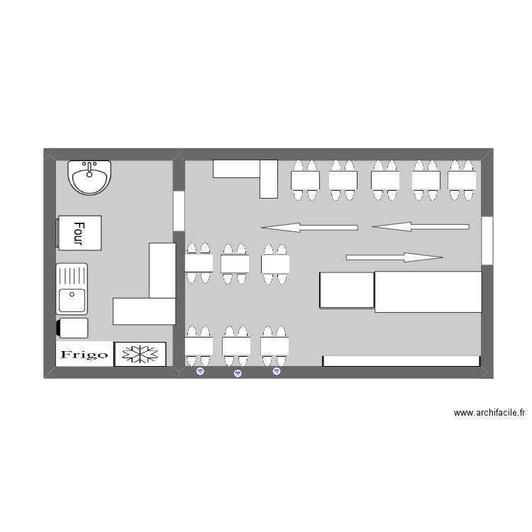 COLUMBUS PLAN. Plan de 2 pièces et 43 m2