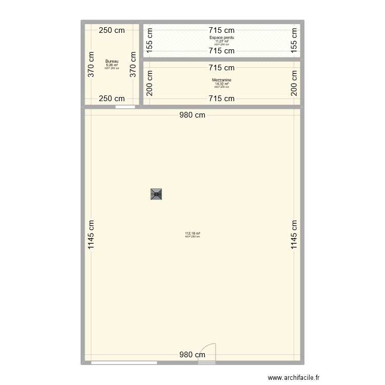 Atelier_2. Plan de 4 pièces et 147 m2