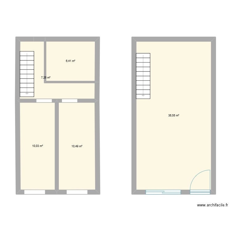 plan 1. Plan de 5 pièces et 71 m2