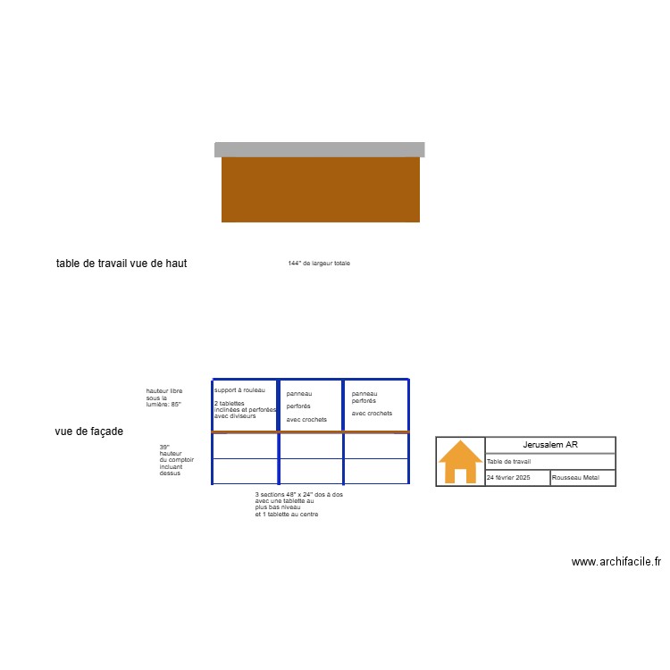 Jerusalem poste de travail. Plan de 0 pièce et 0 m2