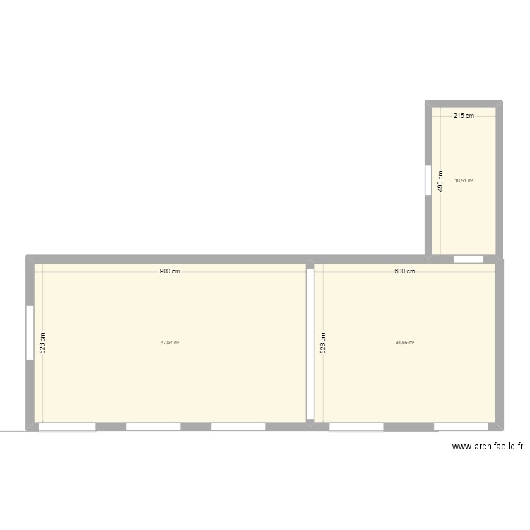 PHARMABA. Plan de 3 pièces et 90 m2