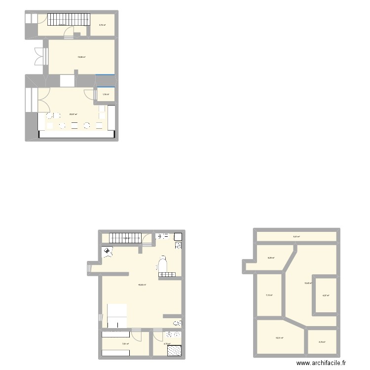 Obernai. Plan de 16 pièces et 171 m2