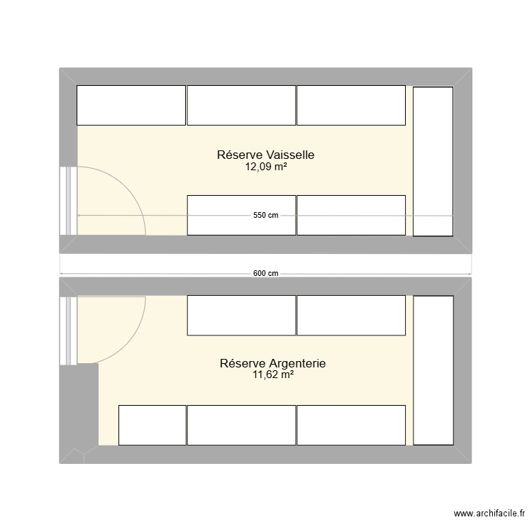 reserve -3. Plan de 2 pièces et 24 m2