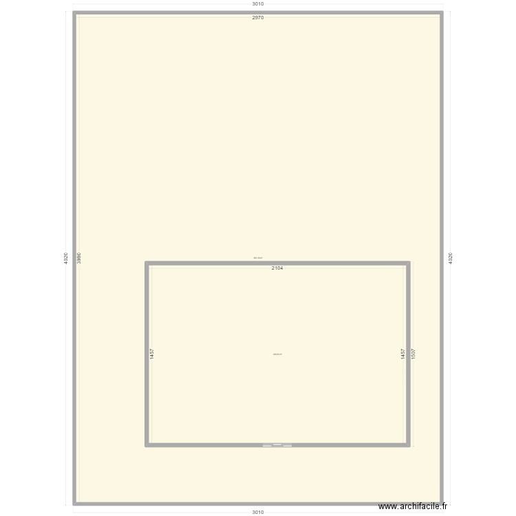 logone. Plan de 2 pièces et 1488 m2