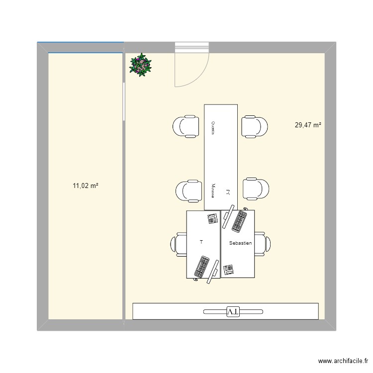 Bureau Gars. Plan de 0 pièce et 0 m2