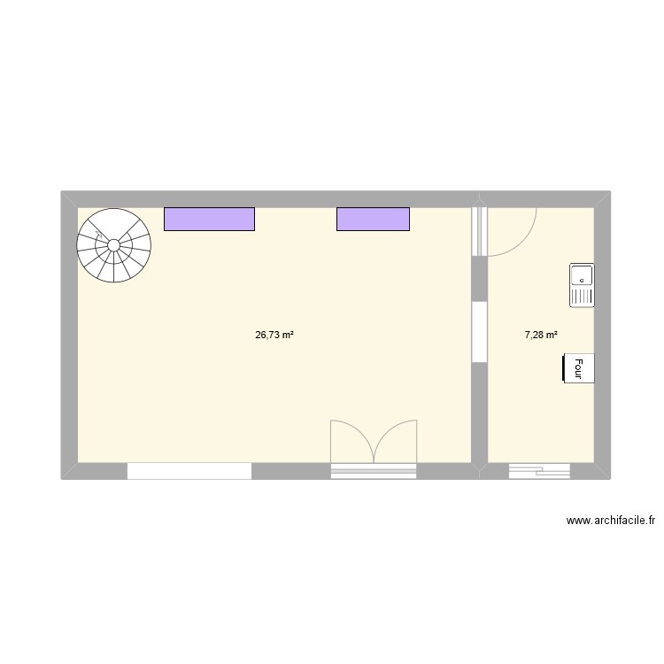 ADOC 12/02/25. Plan de 2 pièces et 34 m2