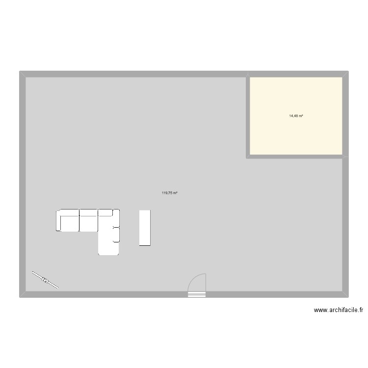 Projet 1. Plan de 2 pièces et 134 m2