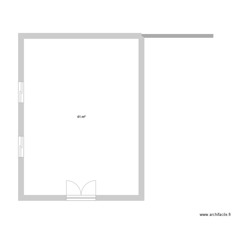 PLANANTA. Plan de 1 pièce et 41 m2