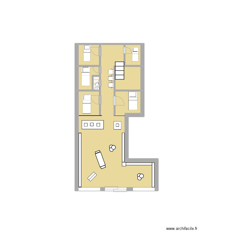 mag. Plan de 5 pièces et 4 m2