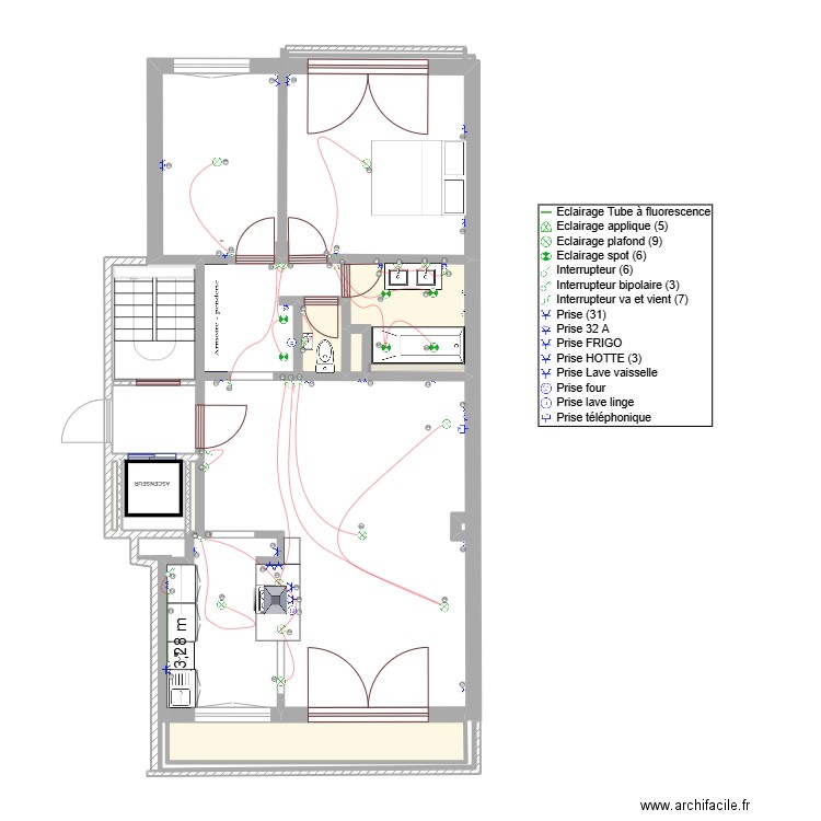 AUDRAY VAN KESTEREN PLAN IMPLANTATION. Plan de 6 pièces et 12 m2