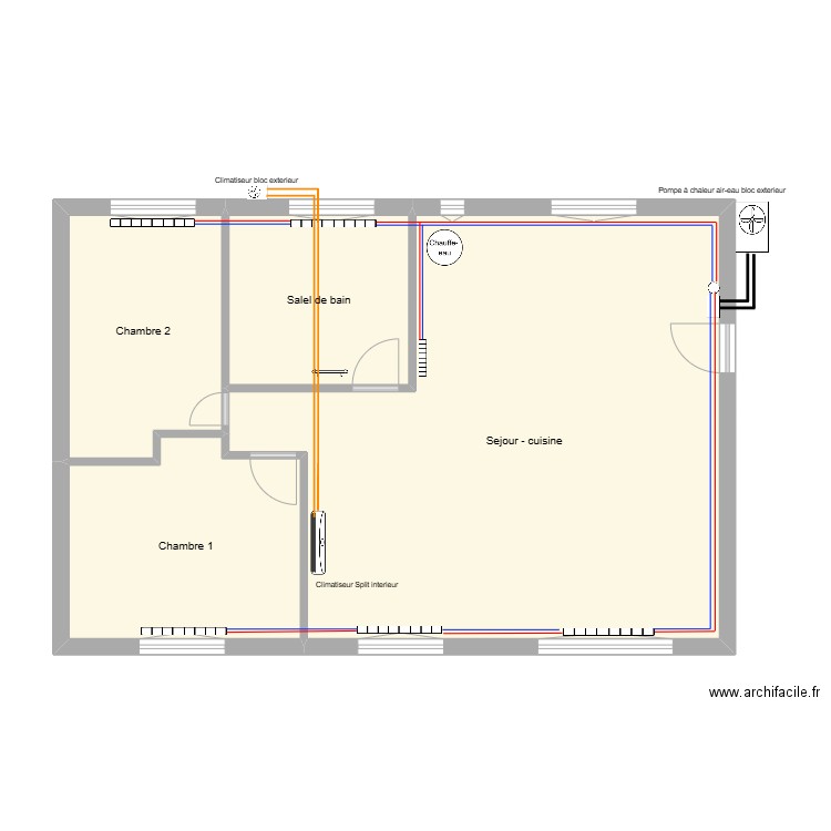 CORVINA Vincent. Plan de 4 pièces et 71 m2