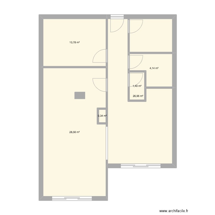 valberg. Plan de 6 pièces et 73 m2