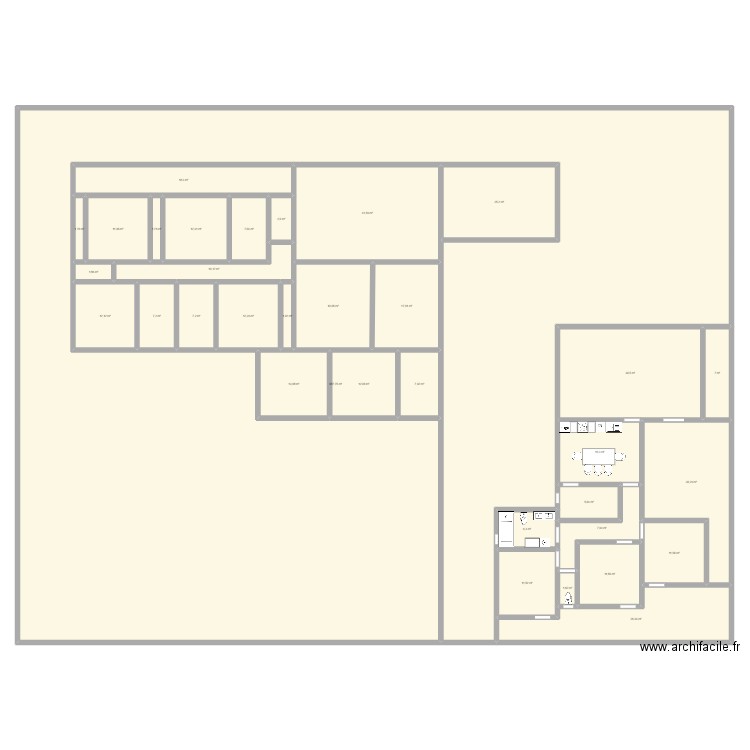 Tresor 3. Plan de 34 pièces et 1110 m2