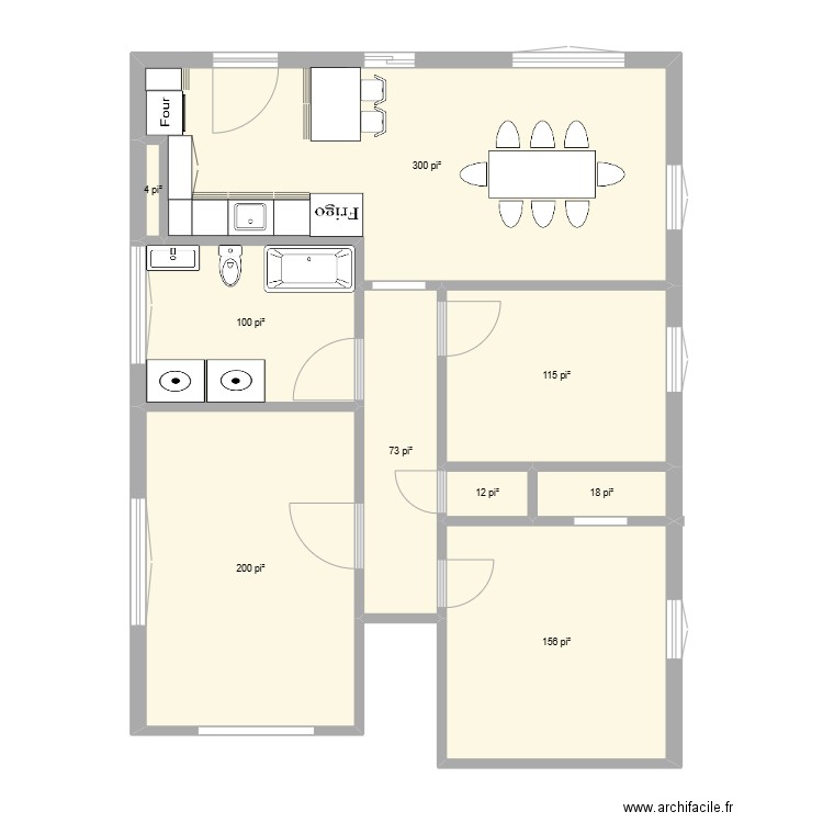 FY Origine 3. Plan de 9 pièces et 91 m2