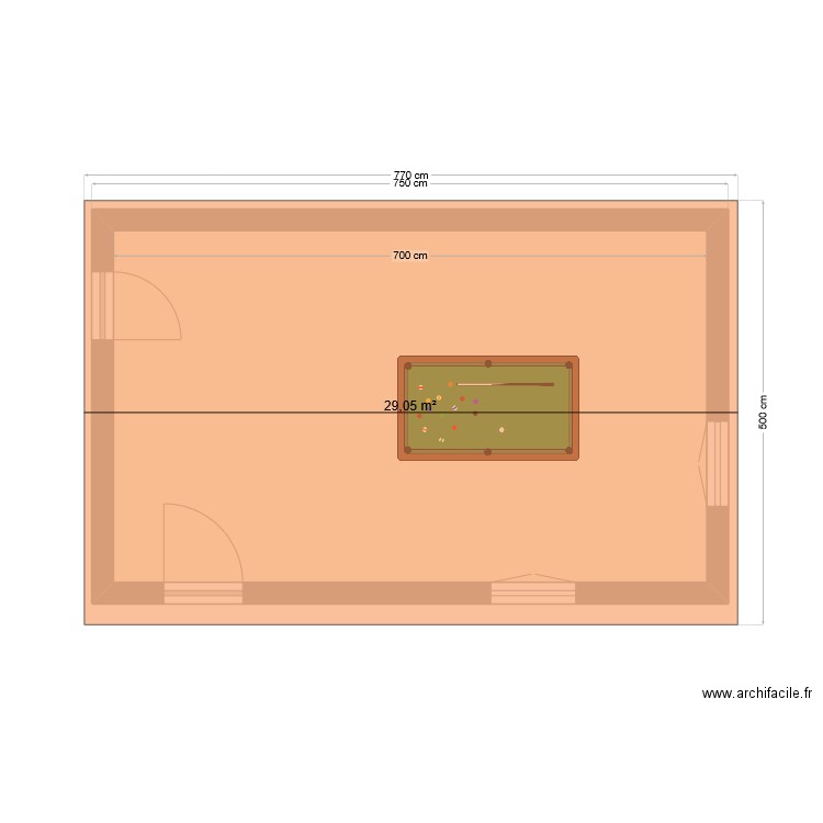 PRESBYTERE. Plan de 1 pièce et 29 m2