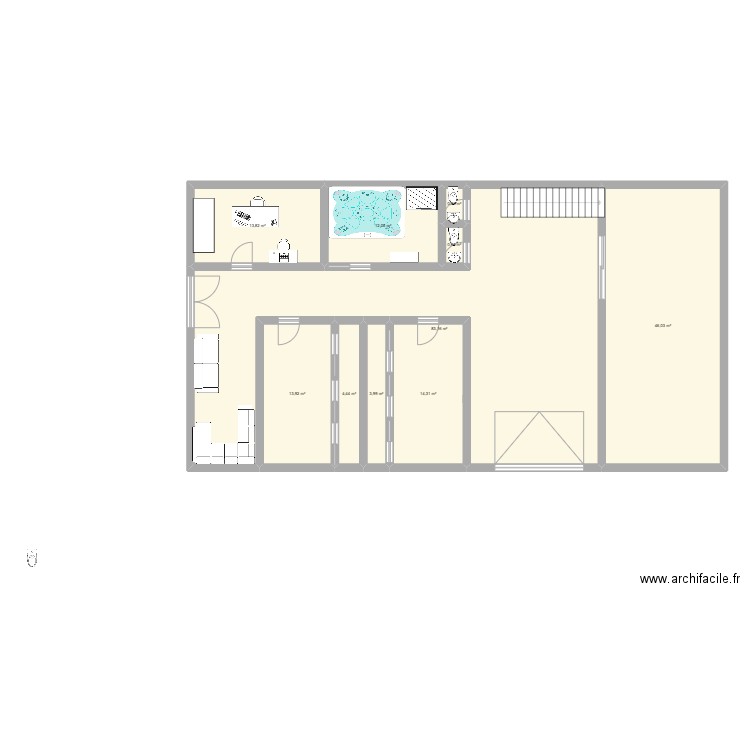 Batiment th. Plan de 10 pièces et 194 m2