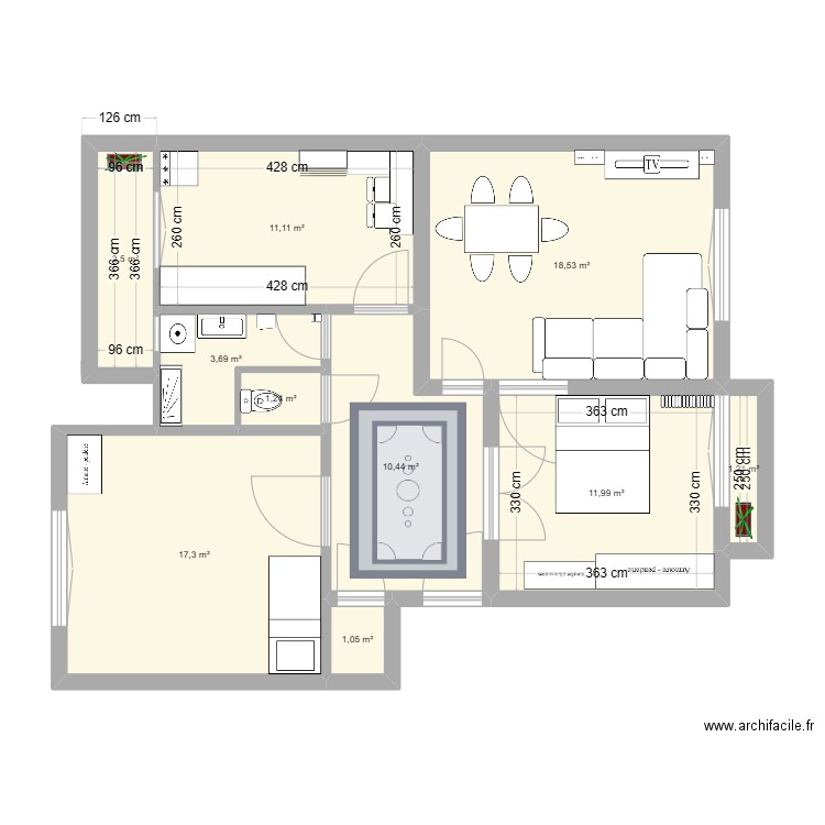 landsberg. Plan de 10 pièces et 80 m2