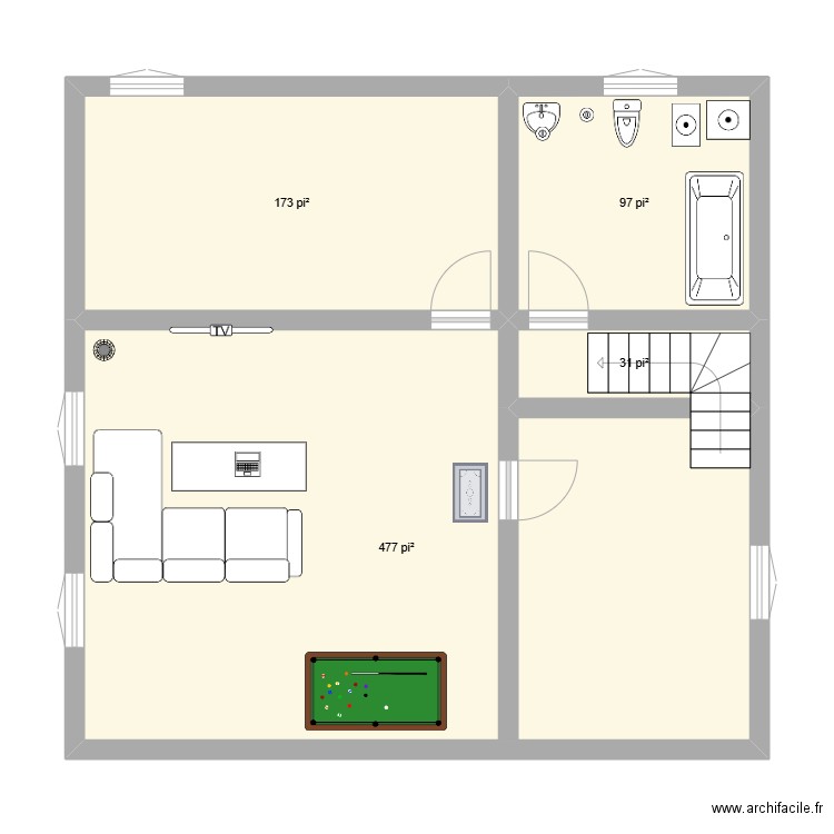 plans de ma maison. Plan de 4 pièces et 78 m2