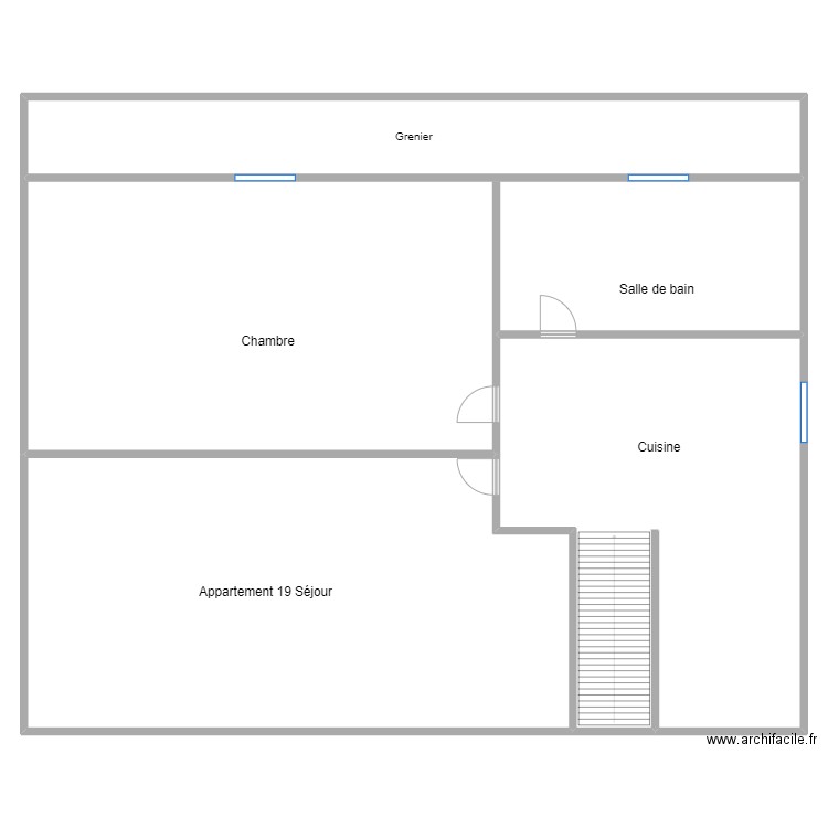 gex plan 4. Plan de 4 pièces et 820 m2