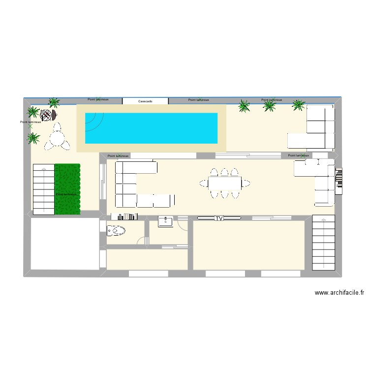 plan ss villa. Plan de 4 pièces et 60 m2