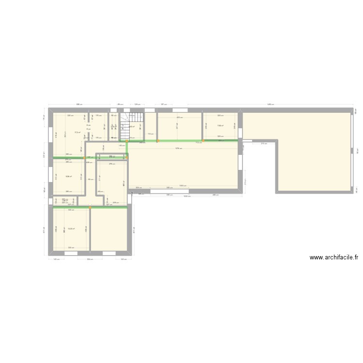 ALEX 2. Plan de 9 pièces et 70 m2