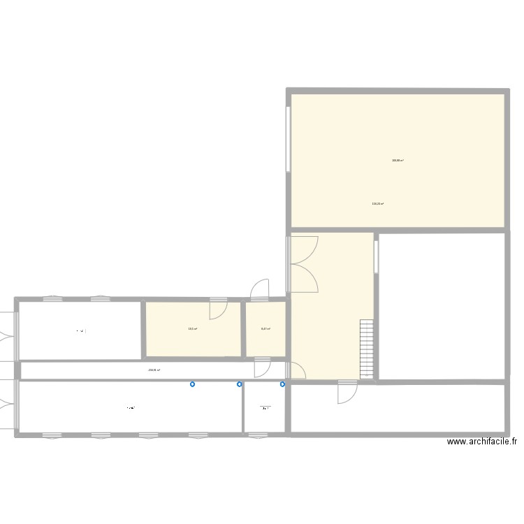 Fjøs Stigen. Plan de 5 pièces et 309 m2