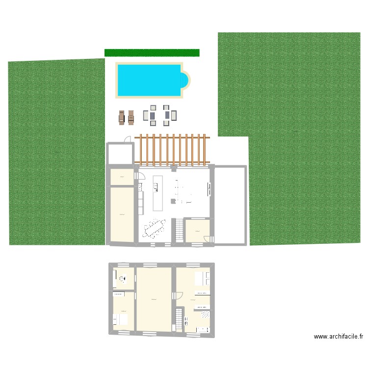 plan actuelle étage. Plan de 7 pièces et 136 m2