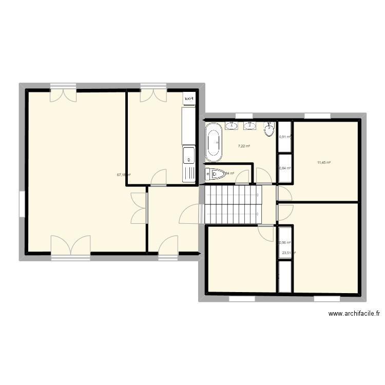 mahdi 5. Plan de 8 pièces et 114 m2