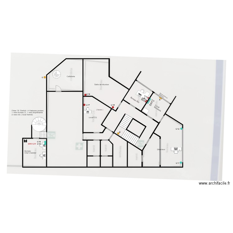 KEOLIS DELION ETAGE au 12/02/2025. Plan de 9 pièces et 160 m2