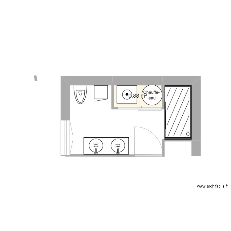 jluc. Plan de 1 pièce et 1 m2