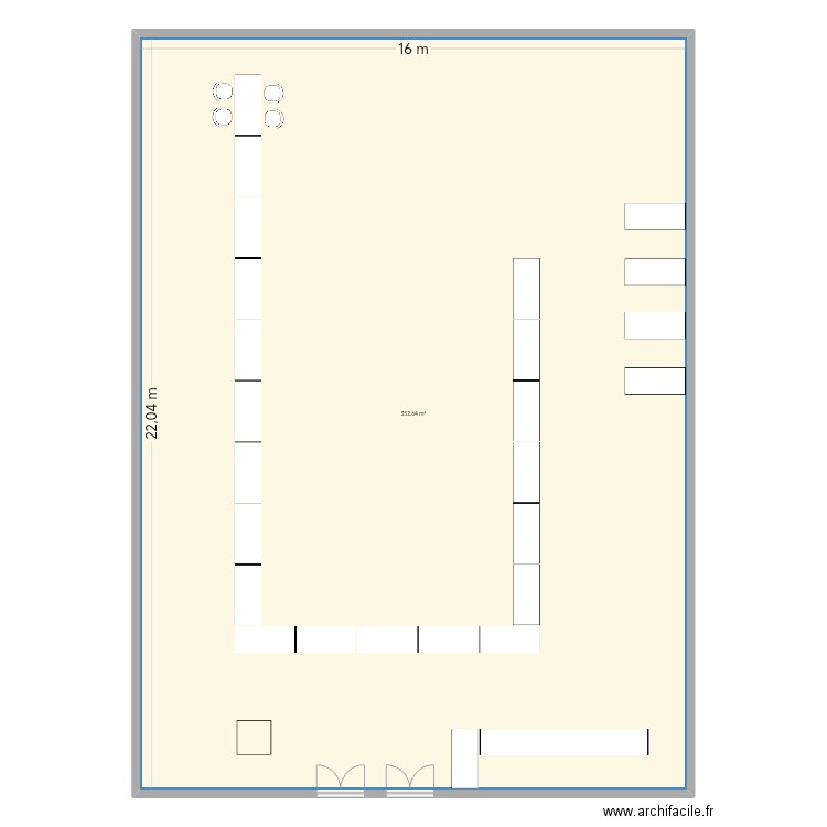 Mariage. Plan de 1 pièce et 353 m2