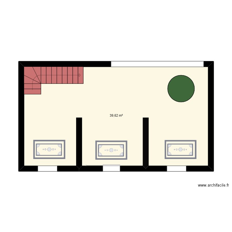 juju mag. Plan de 1 pièce et 40 m2