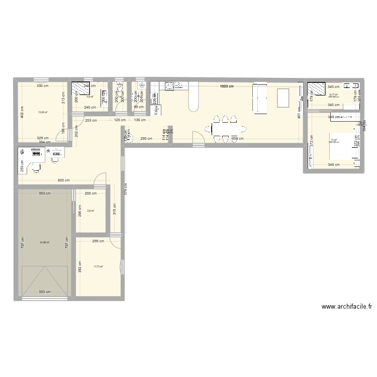 maison2. Plan de 11 pièces et 154 m2