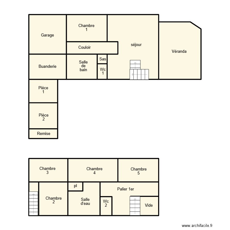 LOCTUDY LESAEC. Plan de 21 pièces et 92 m2