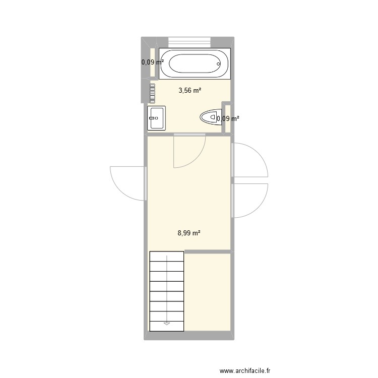 maison pau 3. Plan de 4 pièces et 13 m2