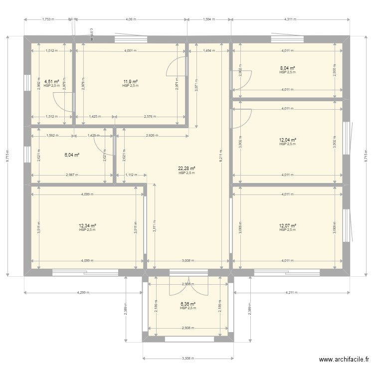 MON PLAN A. Plan de 9 pièces et 96 m2