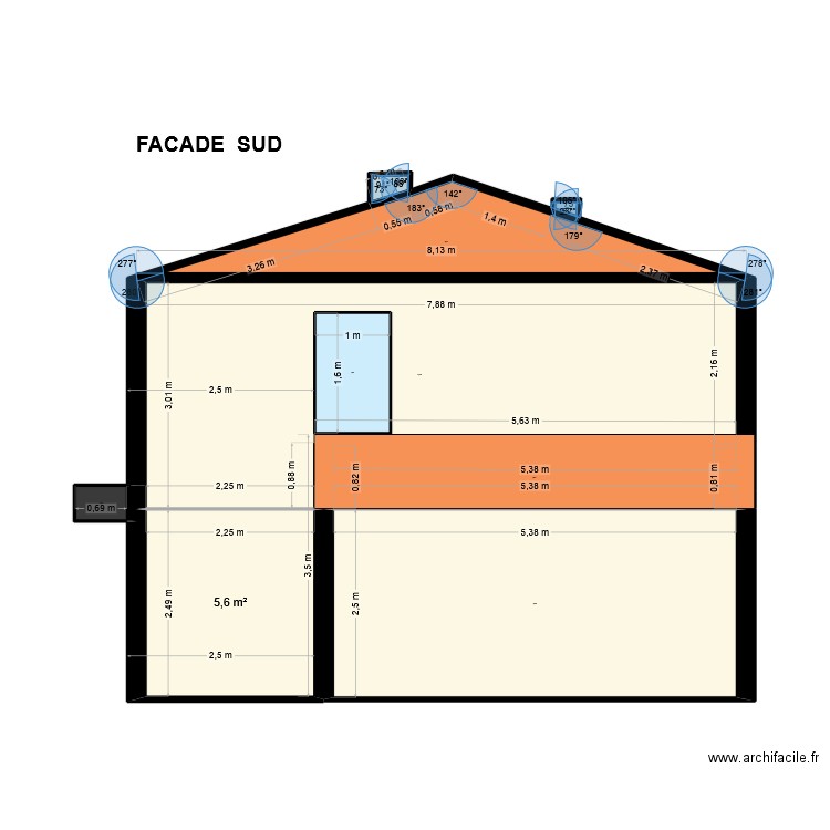 DP CAPO PLANS FACADES SUD. Plan de 19 pièces et 94 m2