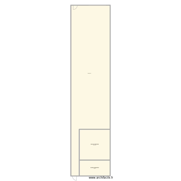 BHS 66. Plan de 3 pièces et 252 m2